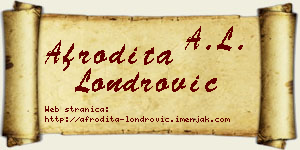 Afrodita Londrović vizit kartica